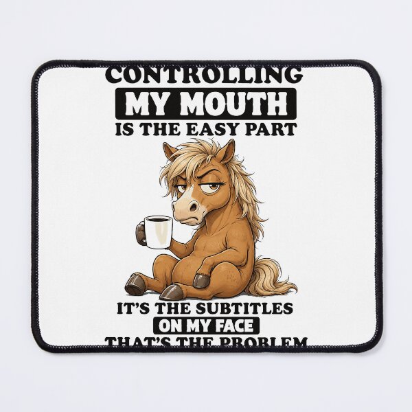 Item preview, Controlling My Mouth Sarcastic Horse With Coffee designed and sold by justinhmorton.