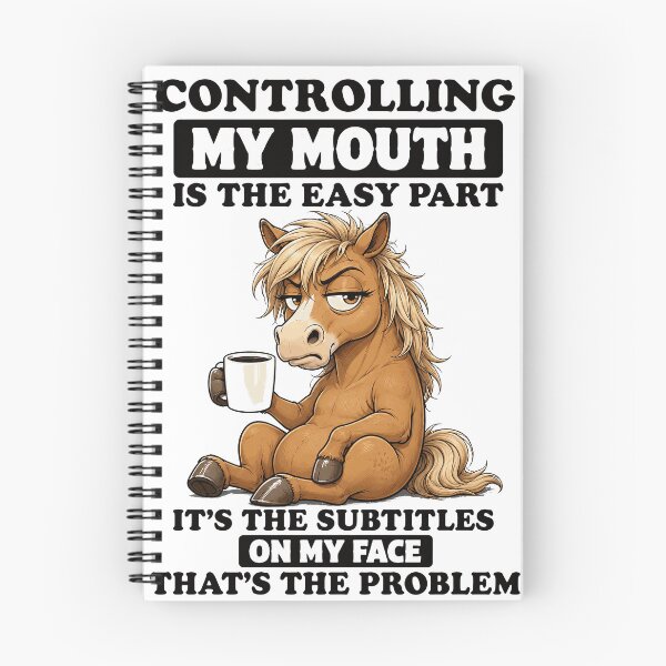 Item preview, Controlling My Mouth Sarcastic Horse With Coffee designed and sold by justinhmorton.