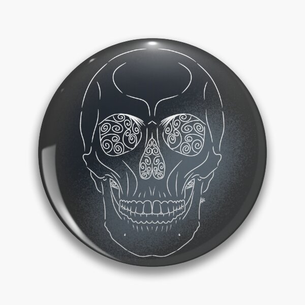 Item preview, Human Skull Line-art (Navy) designed and sold by Burnt_Pikachu.
