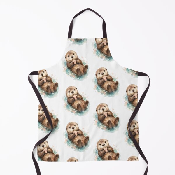 Item preview, Watercolor Sea Otter Holding Seashell designed and sold by creativerooney.