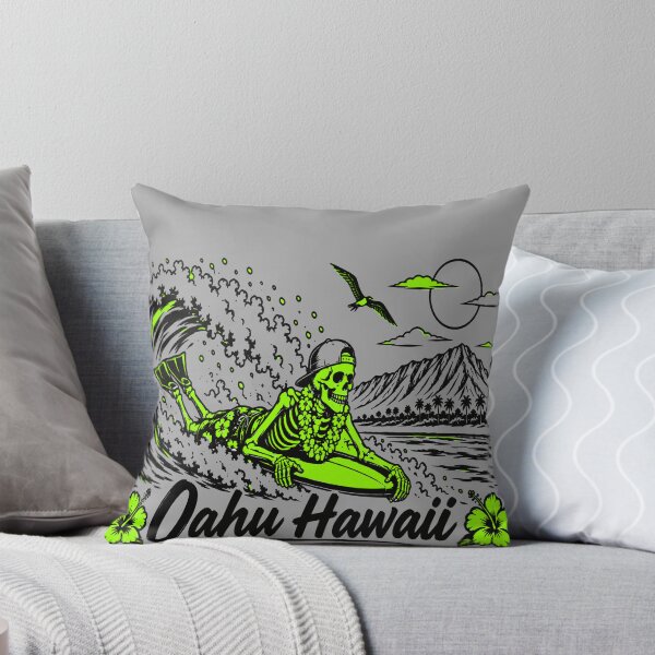Item preview, Hawaii Oahu North Shore Hawaii Skeleton Bodyboarding Souvenir T shirt  designed and sold by Sowndowntshirts.