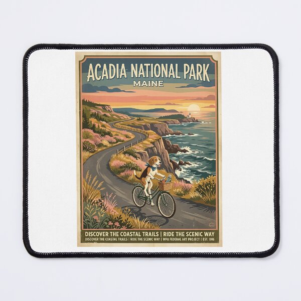 Item preview, Beagle Coastal Cyclist designed and sold by PictoVibe.