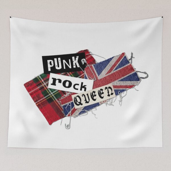 Item preview, Punk Rock Queen – Tartan Punk Collage designed and sold by destelloacido.