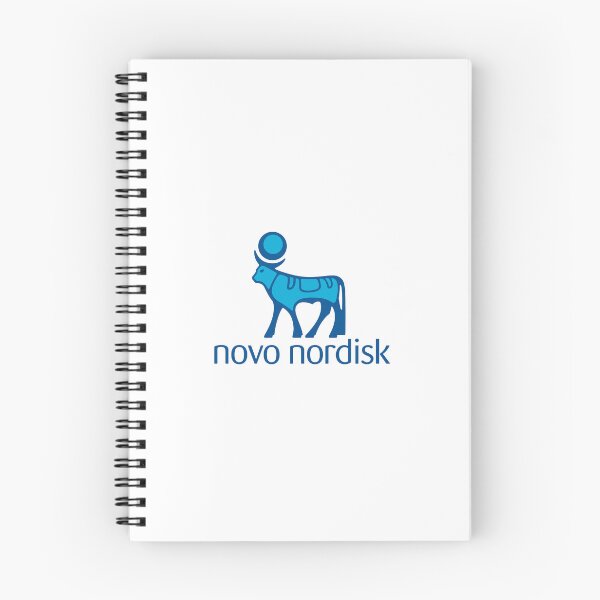 Item preview, Novo Nordisk logo with blue bull symbol of Danish pharmaceutical company designed and sold by Scovillea.