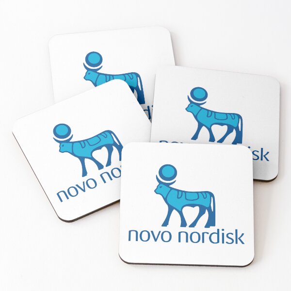 Item preview, Novo Nordisk logo with blue bull symbol of Danish pharmaceutical company designed and sold by Scovillea.