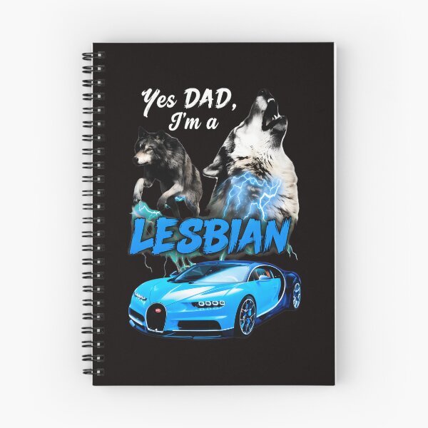 Item preview, Yes Dad, I'm a LESBIAN Wolf Car Lightning Pride designed and sold by WAHBI-HBO.
