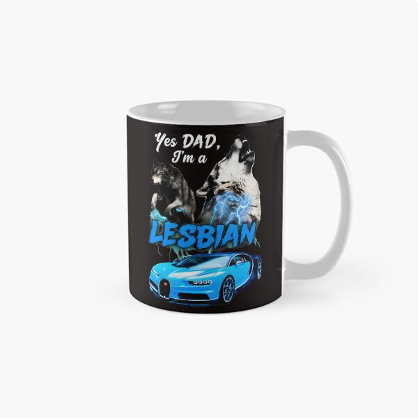Item preview, Yes Dad, I'm a LESBIAN Wolf Car Lightning Pride designed and sold by WAHBI-HBO.