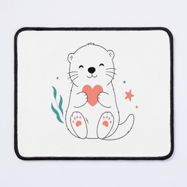 Item preview, Minimalist Line Art Love Otter designed and sold by creativerooney.