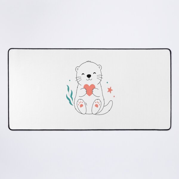 Item preview, Minimalist Line Art Love Otter designed and sold by creativerooney.