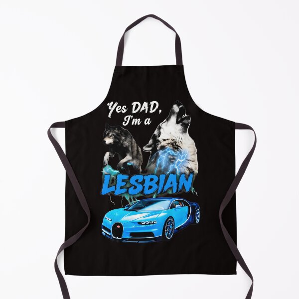 Item preview, Yes Dad, I'm a LESBIAN Wolf Car Lightning Pride designed and sold by WAHBI-HBO.