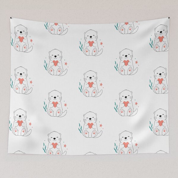 Item preview, Minimalist Line Art Love Otter designed and sold by creativerooney.