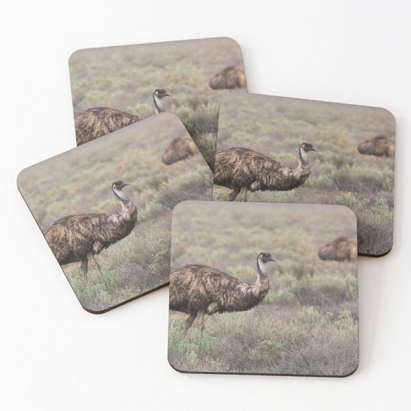 Item preview, Two emus walking through grassland designed and sold by Gilmore Photography.