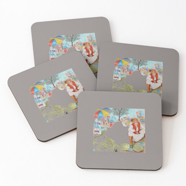 Item preview, Elderly Vendor at Market_ Colorful Crop Art-29 designed and sold by SuzanneMatiash.