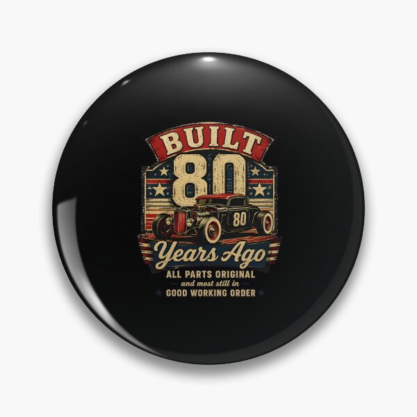Item preview, Built 80 Years Ago Funny 80th Birthday USA Flag designed and sold by SketchDrSketch.