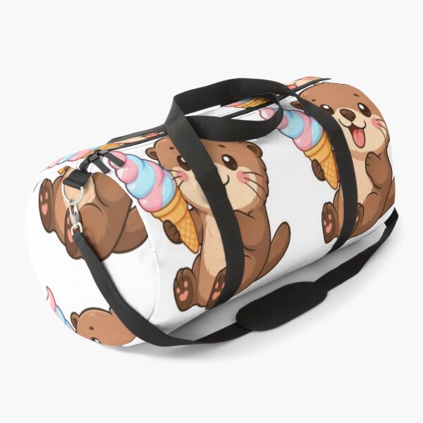 Item preview, Cute Kawaii Otter with Cone Ice Cream designed and sold by creativerooney.