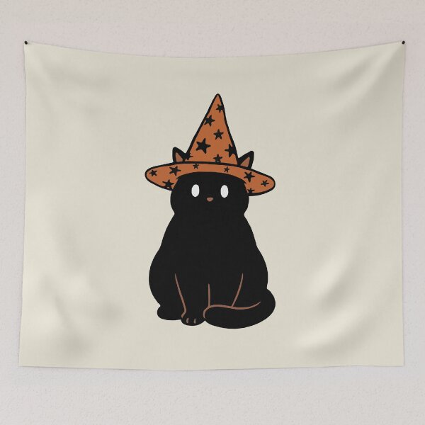 Item preview, Witchy Star Hat Cat designed and sold by Gkinoki.