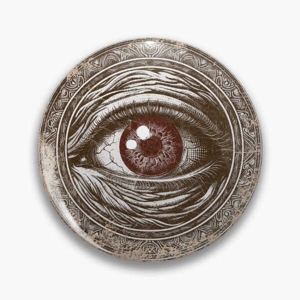 Item preview, Gothic Evil Eye Illustration Dark Rune Art Brown designed and sold by Ghoul Enterprises.