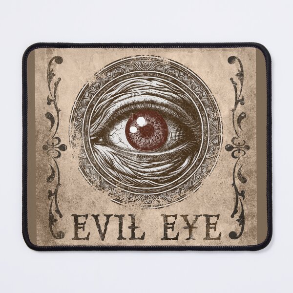 Item preview, Gothic Evil Eye Illustration Dark Rune Art Brown designed and sold by Ghoul Enterprises.