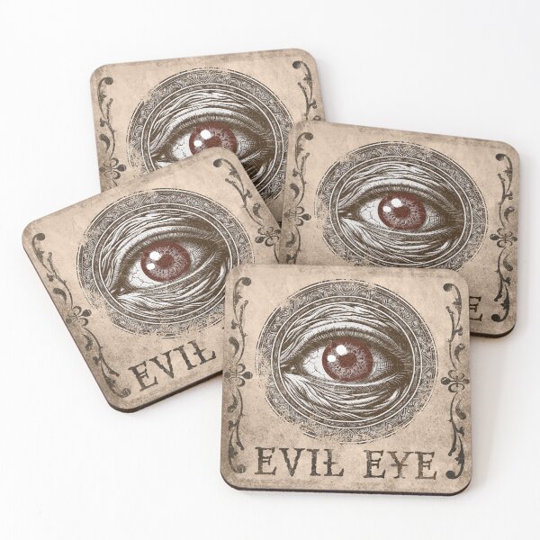 Item preview, Gothic Evil Eye Illustration Dark Rune Art Brown designed and sold by Ghoul Enterprises.