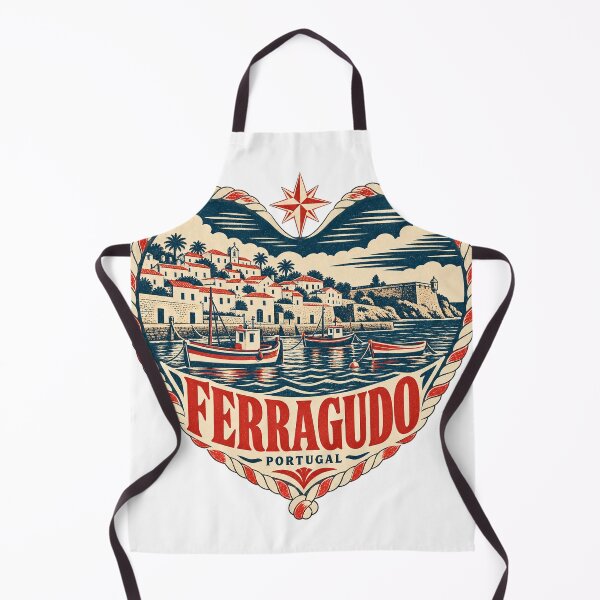 Item preview, Ferragudo Portugal Travel Souvenir Nautical Woodcut Heart designed and sold by VisualArtsOasis.