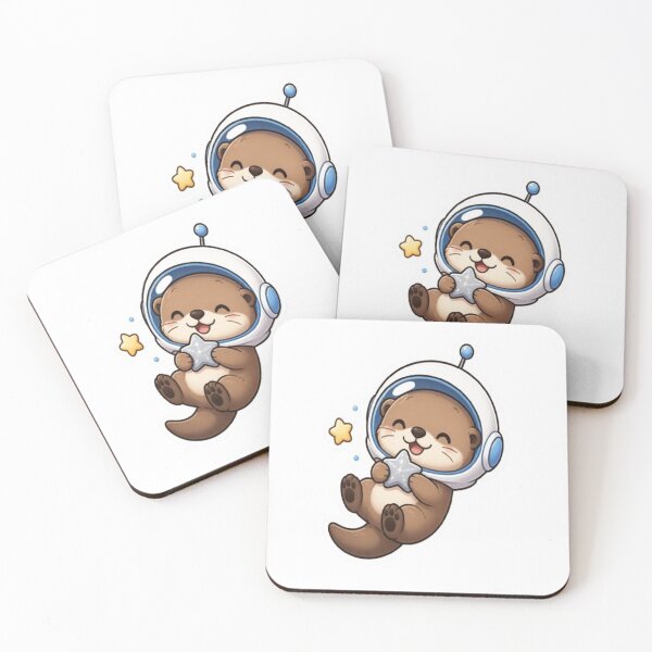 Item preview, Cute Kawaii Otter with Cone Ice Cream designed and sold by creativerooney.
