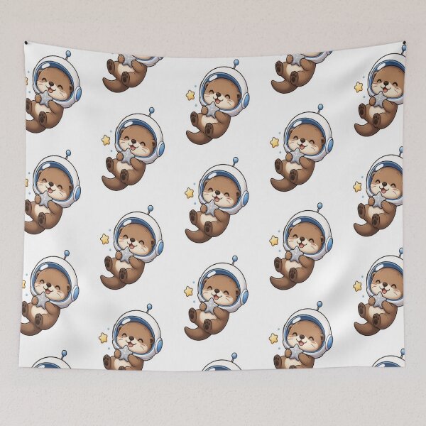 Item preview, Cute Kawaii Otter with Cone Ice Cream designed and sold by creativerooney.