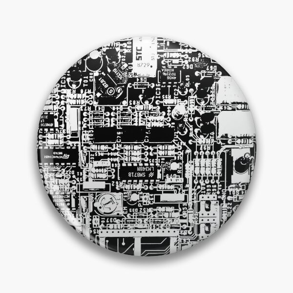 Item preview, Circuit Board in Stark Black & White designed and sold by ubiquitoid.