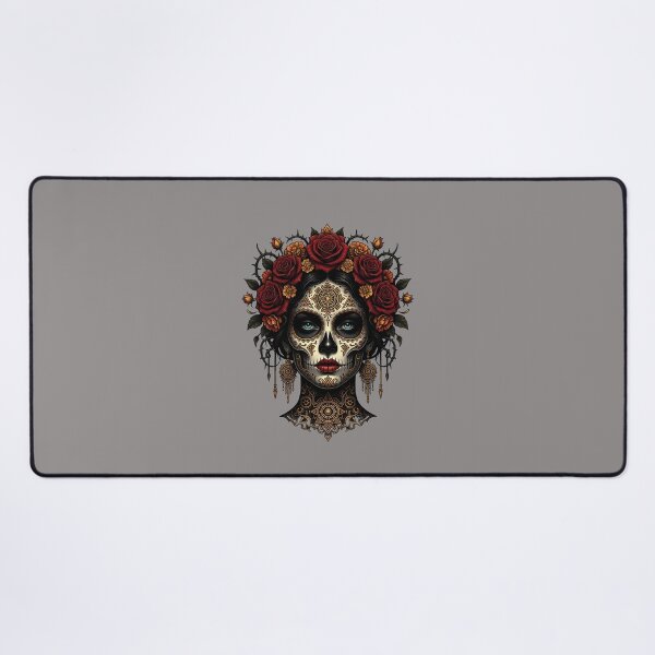 Item preview, Elegant Catrina Sugar Skull Rose Portrait-84 designed and sold by KevinOmoragb.
