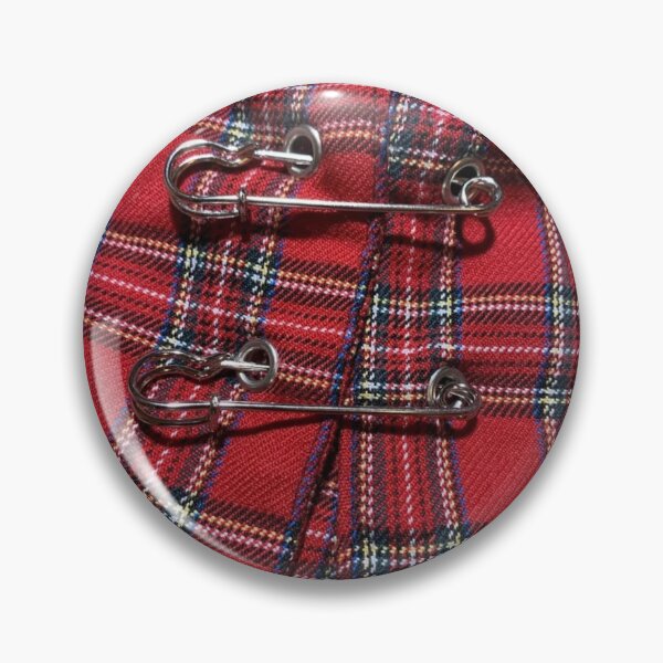 Item preview, Punk Safety Pins on Red Tartan designed and sold by destelloacido.