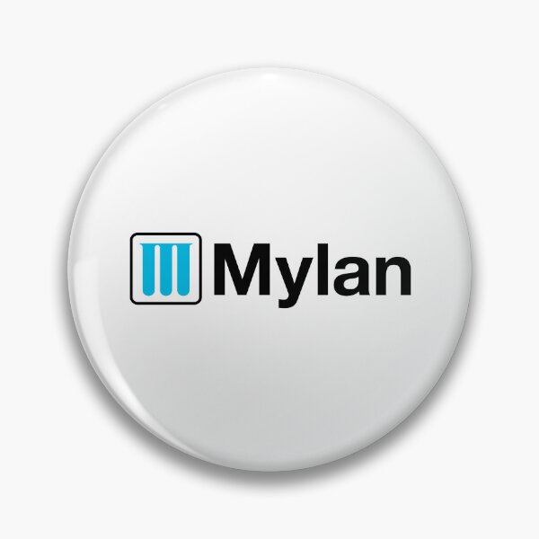 Item preview, Mylan logo black wordmark with cyan emblem of generic pharmaceutical company designed and sold by Scovillea.