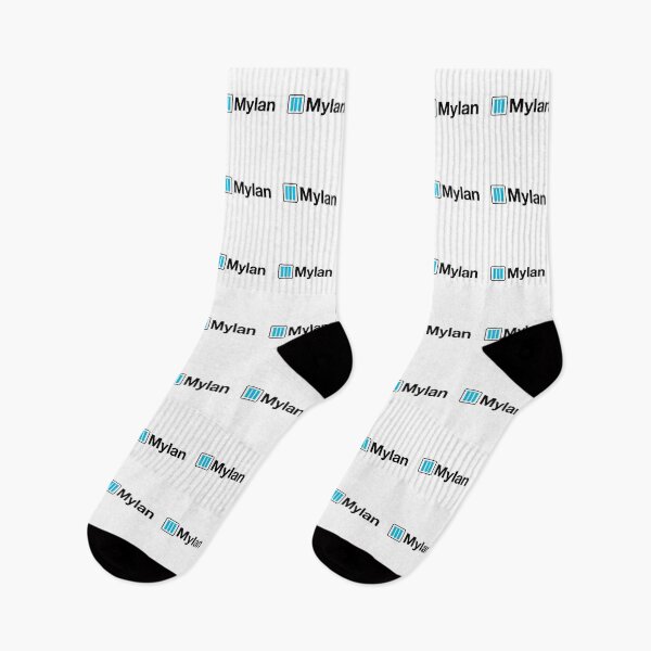 Item preview, Mylan logo black wordmark with cyan emblem of generic pharmaceutical company designed and sold by Scovillea.