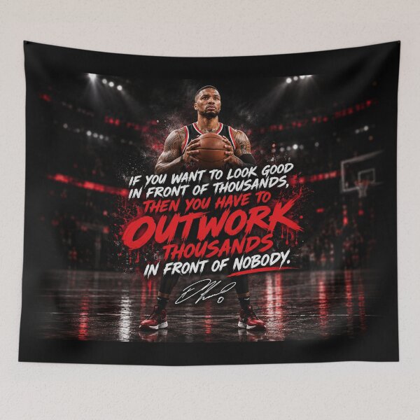 Item preview, Outwork the Thousands – Damian Lillard designed and sold by SayWhaaaat?.