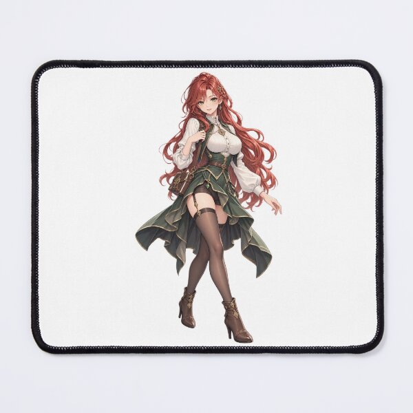 Item preview, Copper Hair Anime Girl with Emerald Eyes and Fantasy Academy Outfit designed and sold by iloveanimechibi.