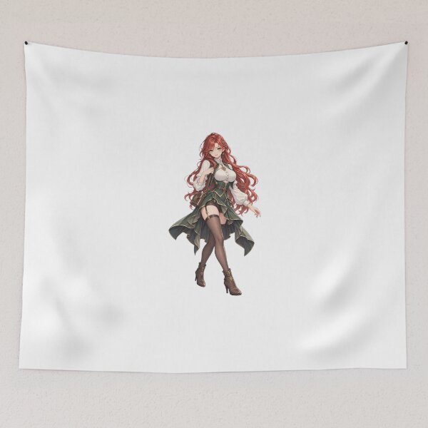 Item preview, Copper Hair Anime Girl with Emerald Eyes and Fantasy Academy Outfit designed and sold by iloveanimechibi.