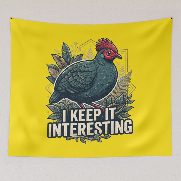 Item preview, Crested Partridge Shirt - I Keep It Interesting - Roul Roul Exotic Bird Tee - Vintage Retro Botanical Graphic designed and sold by Max Store.