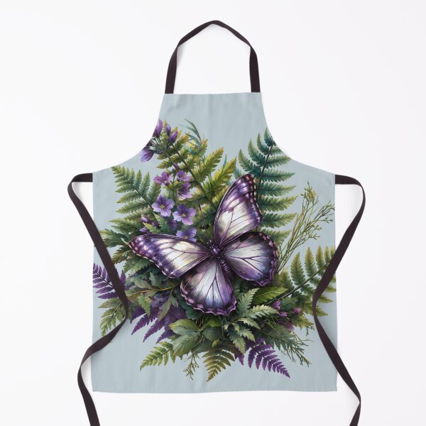 Item preview, Purple Butterfly Ferns and Flowers designed and sold by Eclectic Monkey.