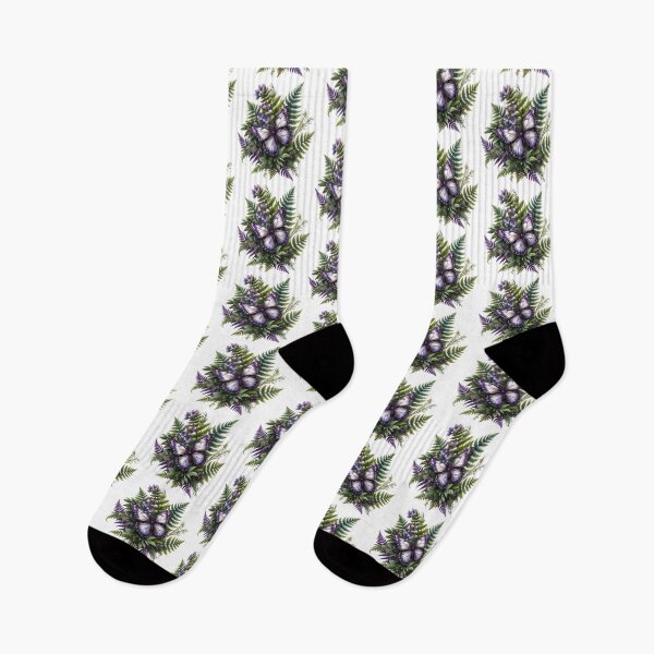 Item preview, Purple Butterfly Ferns and Flowers designed and sold by Eclectic Monkey.