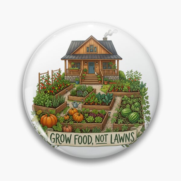 Item preview, Grow Food Not Lawns designed and sold by The She Shed.