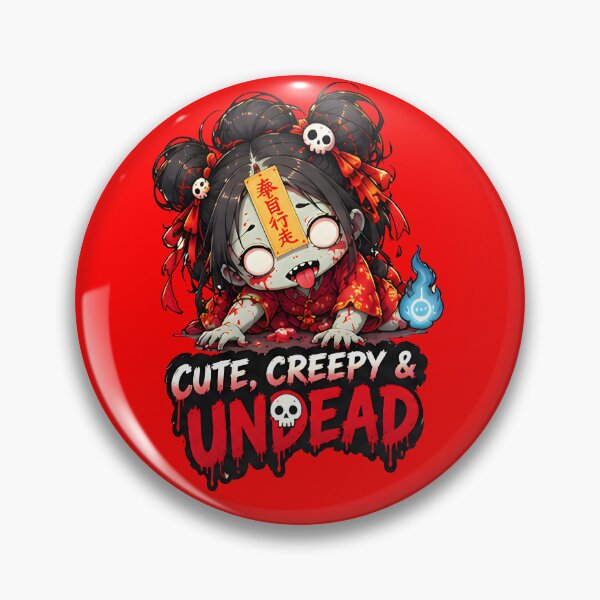 Item preview, Cute Creepy Undead Chibi Zombie Girl designed and sold by PreeCha Art & Co..