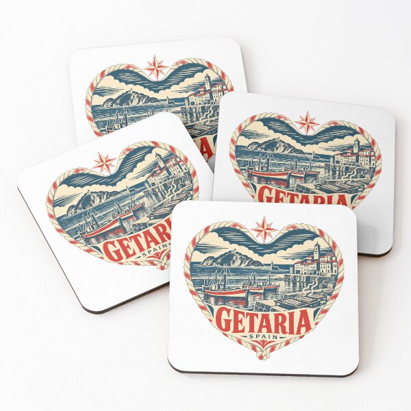 Item preview, Getaria Spain Travel Souvenir Nautical Woodcut Heart designed and sold by VisualArtsOasis.