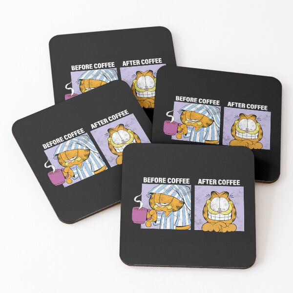 Item preview, Garfield Before Coffee  After Coffee designed and sold by NotJustCats.
