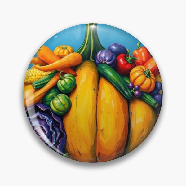 Item preview, Whimsical Autumn Vegetable Pumpkin Fall Thanksgiving Harvest Art designed and sold by LavIsInTheAir.