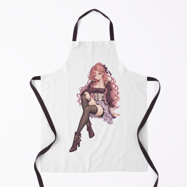 Item preview, Pink Hair Anime Girl Sitting with Violet Eyes and Fantasy Outfit designed and sold by iloveanimechibi.