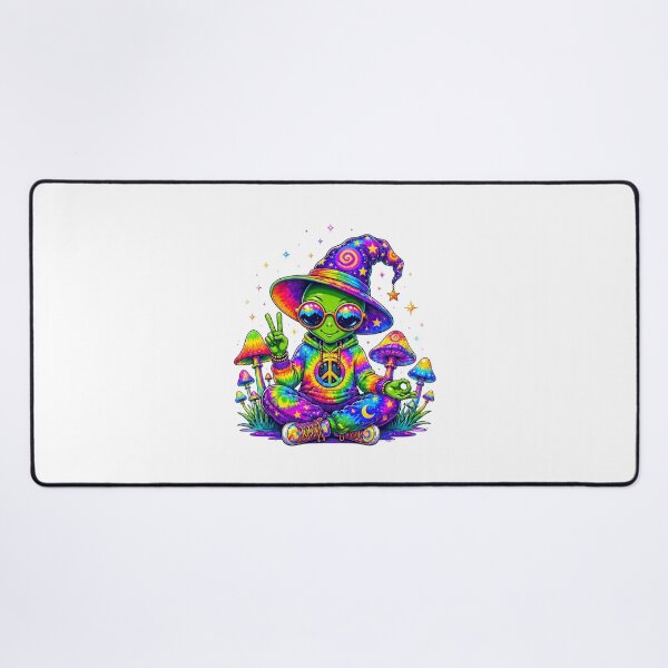 Item preview, groovy frog peace mushroom tie dye hippie psychedelic art designed and sold by Cocuninecrew.