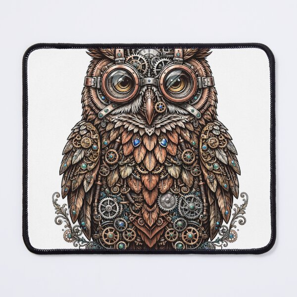 Item preview, Vintage Steampunk Owl with Gears and Goggles designed and sold by Robert Lucio.