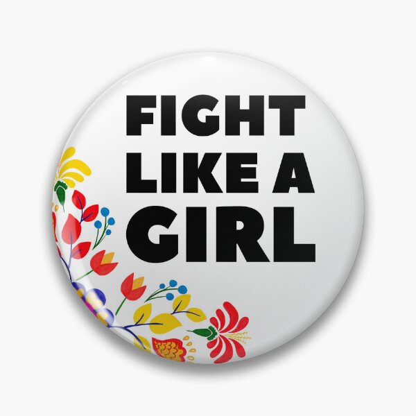 Item preview, Fight Like a Girl Floral Feminist Quote designed and sold by Fani*.