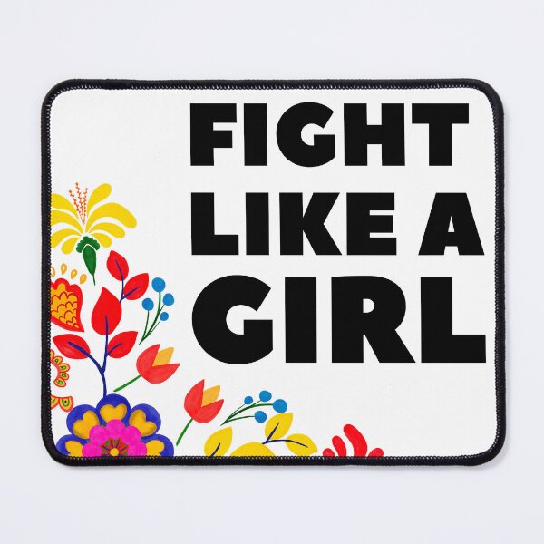 Item preview, Fight Like a Girl Floral Feminist Quote designed and sold by Fani*.
