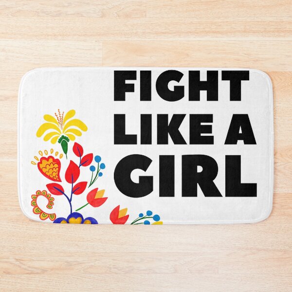 Item preview, Fight Like a Girl Floral Feminist Quote designed and sold by Fani*.