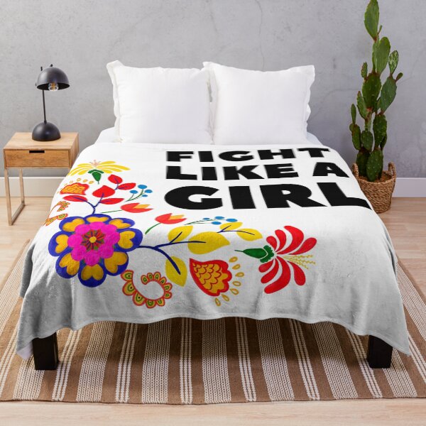 Item preview, Fight Like a Girl Floral Feminist Quote designed and sold by Fani*.
