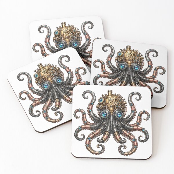 Item preview, Vintage Steampunk Octopus with Mechanical Tentacles designed and sold by Robert Lucio.